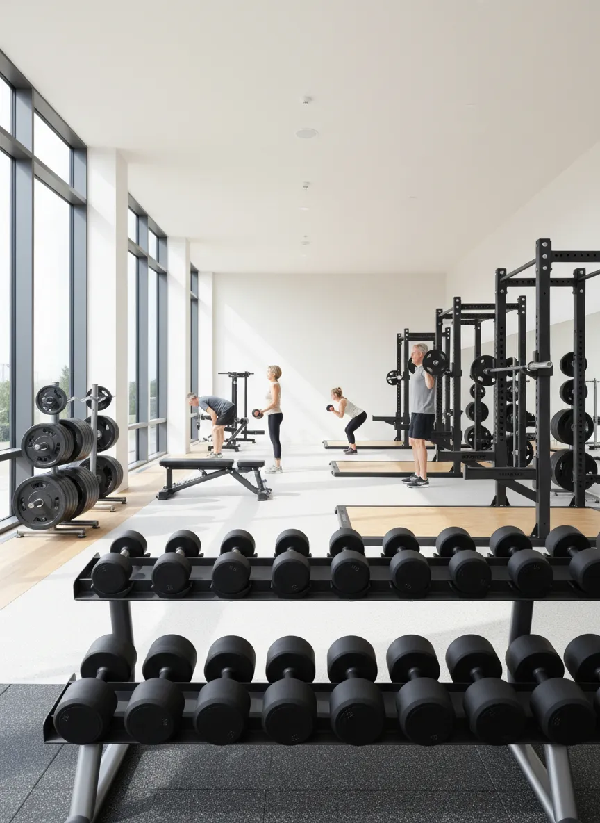 Gimnasio y Zona de Pesas Libres